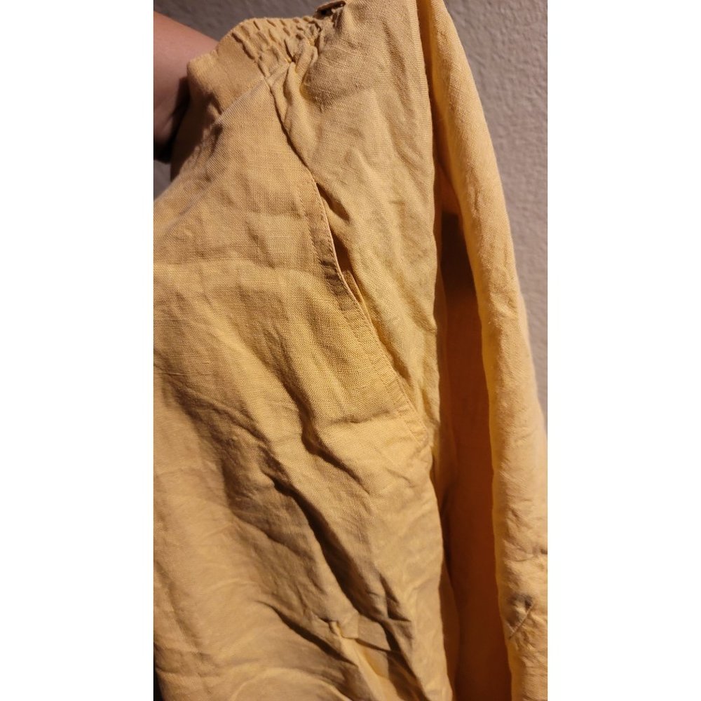 Talbots Yellow 100% Irish Linen Maxi Skirt Size 14 - Picture 5 of 5